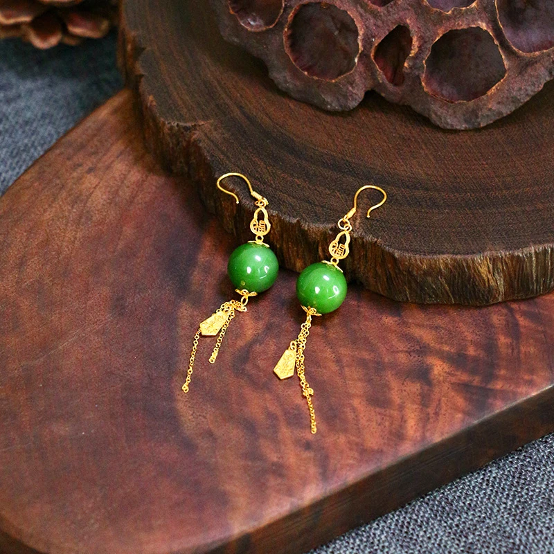 和田玉耳饰【8883D】