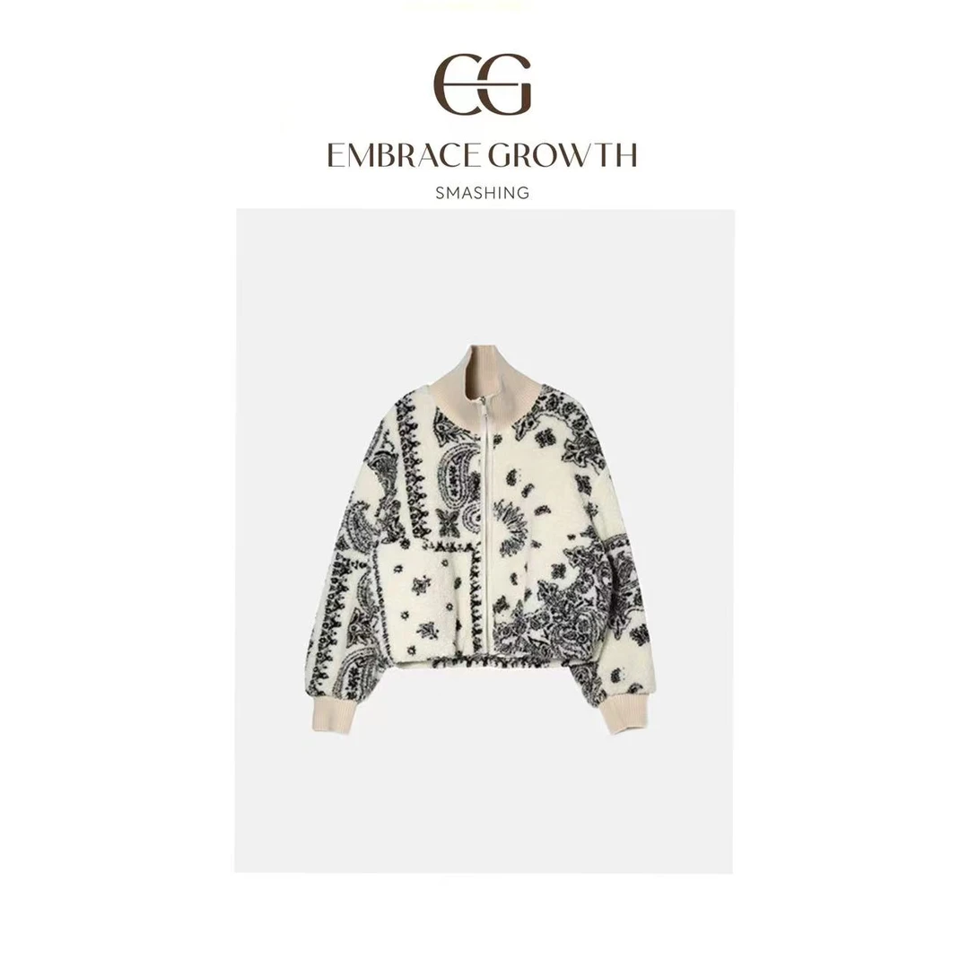 腰果花外套/EMBRACE GROWTH/简约小众复古加绒加厚秋冬 24DY034