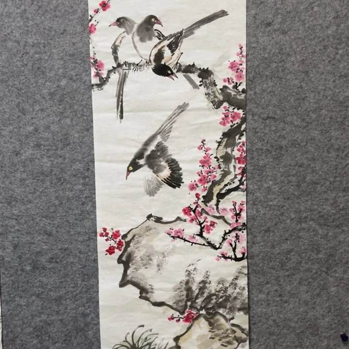 竖款大鱼书画艺术作品