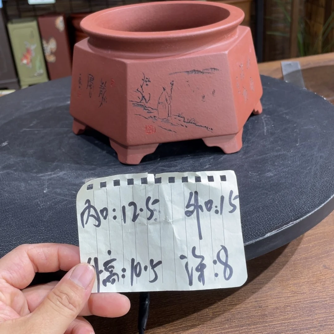 紫砂茶案紫砂花盆在这里