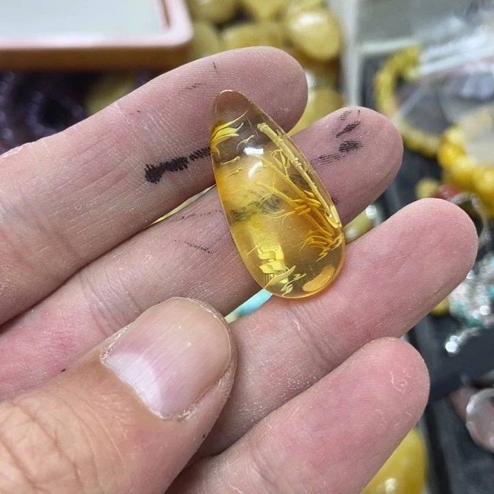 未镶嵌蜜蜡裸石吊坠