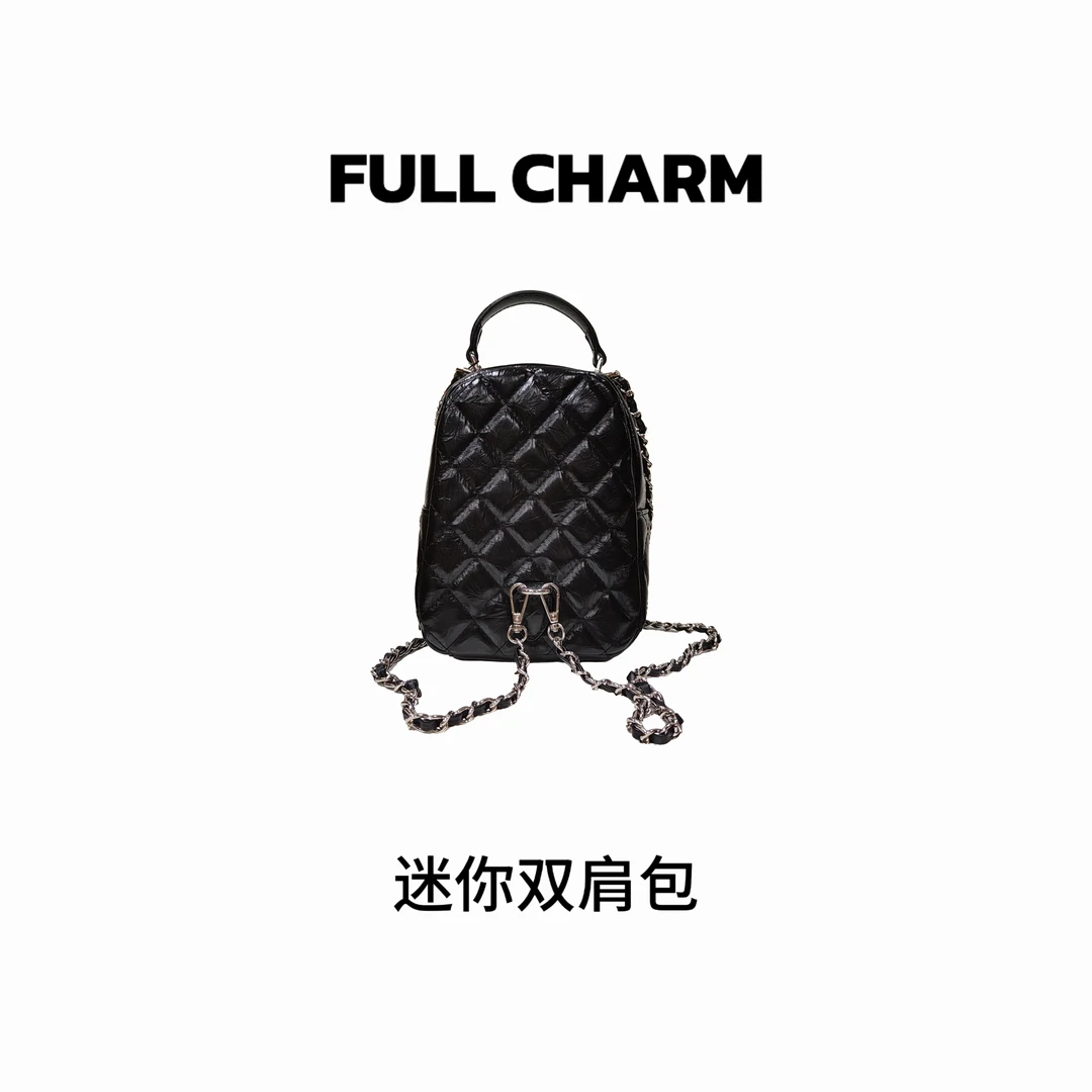 【E718】FULL CHARM-迷你双肩包-百搭手提单肩斜挎包大容量通勤女包