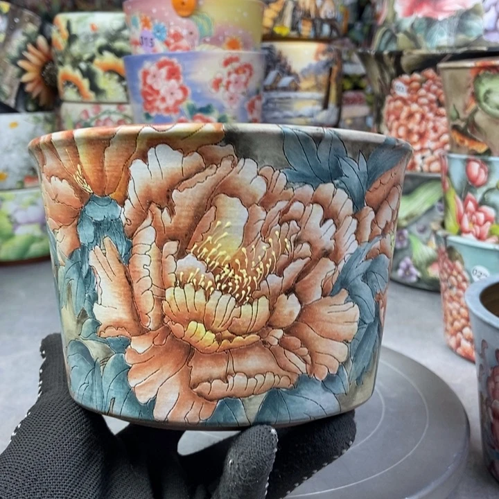 红陶景德镇艺术手绘作品