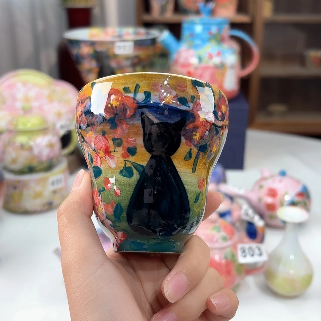 景德镇手绘高温釉下彩陶瓷茶具