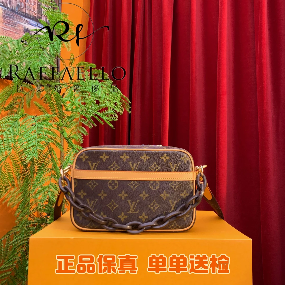 修复品LouisVuitton/路易威登 相机23/横版单层相机/经典款