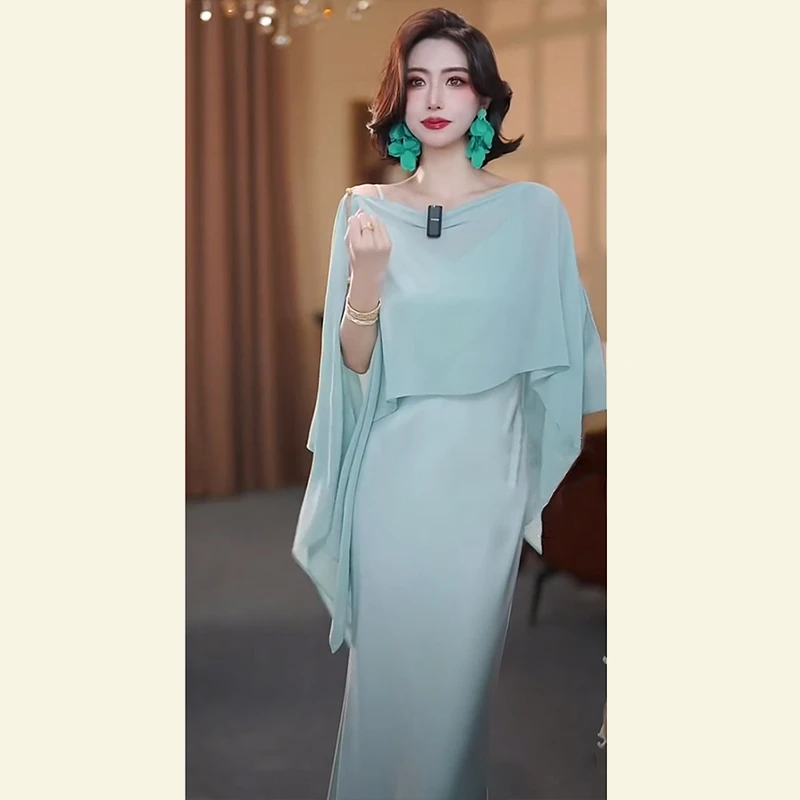 初夏风情万种女神范气质高级感重要场合多巴胺吊带连衣裙套装