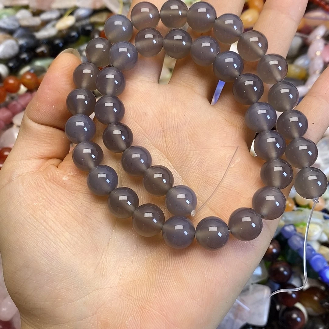 玛瑙/玉髓合金珠宝半成品卡十灰玛瑙一条