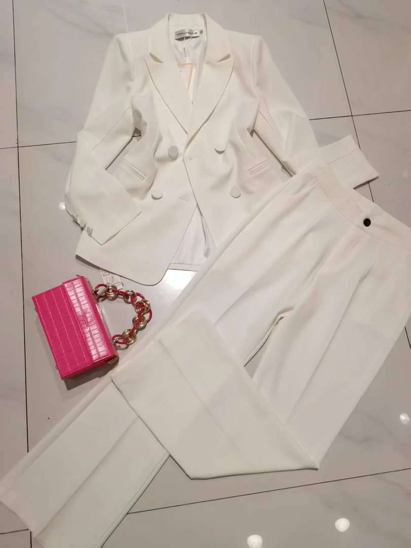 白色小西装外套女气质职业正装女神范小个子西服套装