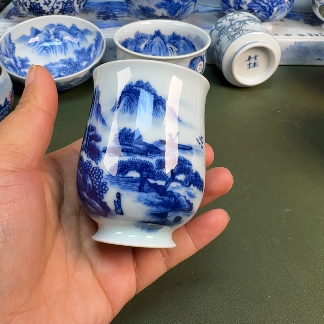 陶景德镇纯手绘茶具圆圆