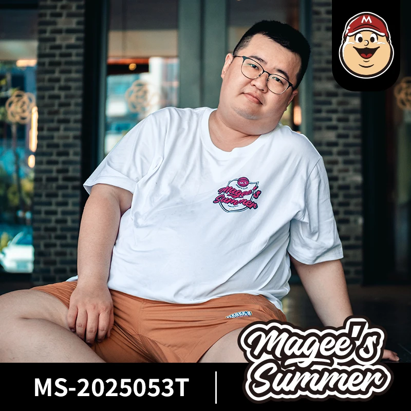 magee’s summer【麦基的夏天25053T】大码胖男美式纯棉T恤300斤宽松