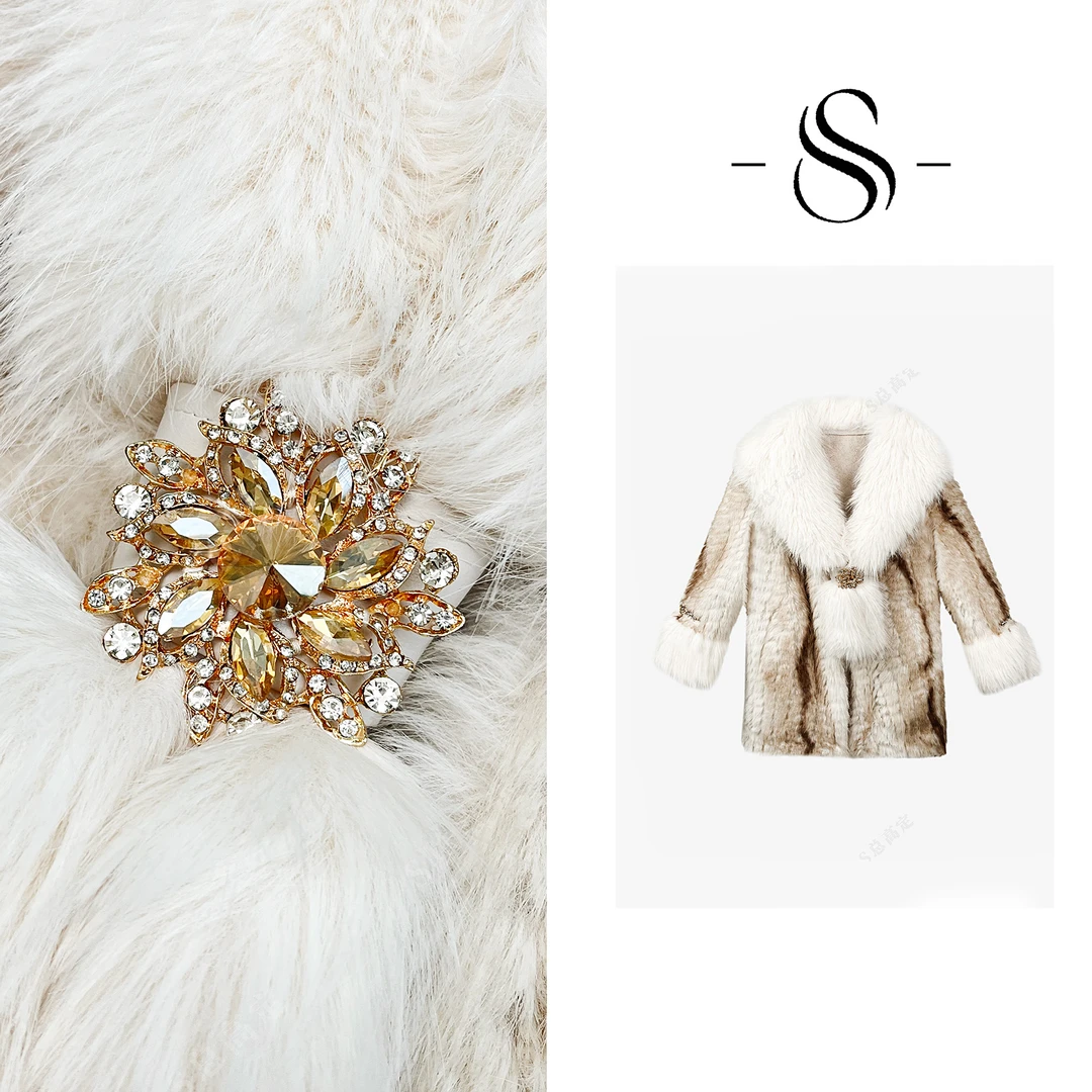 【妮妮】冬季轻奢贵族风加绒加厚保暖气质时尚百搭外套女D0172