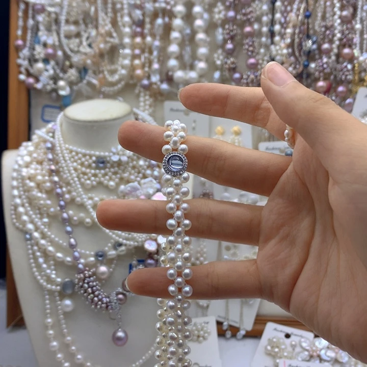 安****合金淡水珍珠项链耳饰