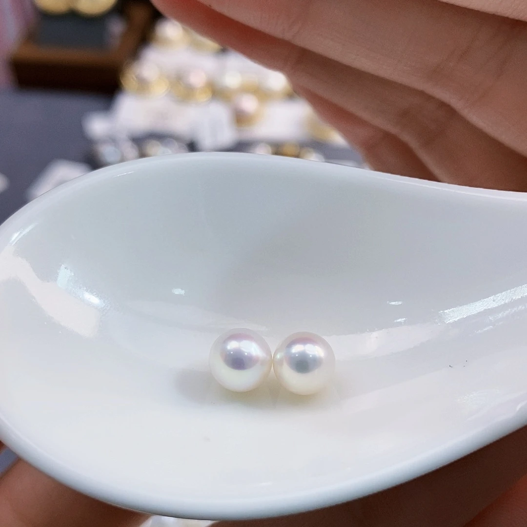 未镶嵌特价极光耳饰淡水珍珠超**呀