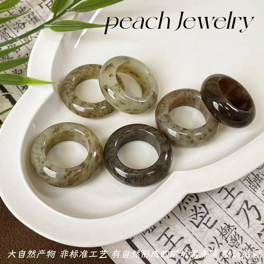 小麻糖和田玉戒指 TN02 多样性发一颜色微差