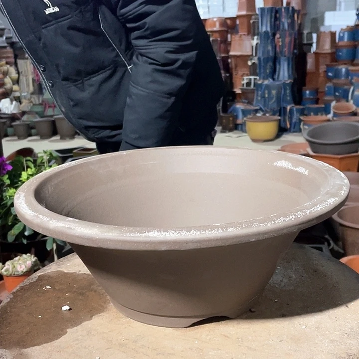 紫砂36斗盆花盆花盆