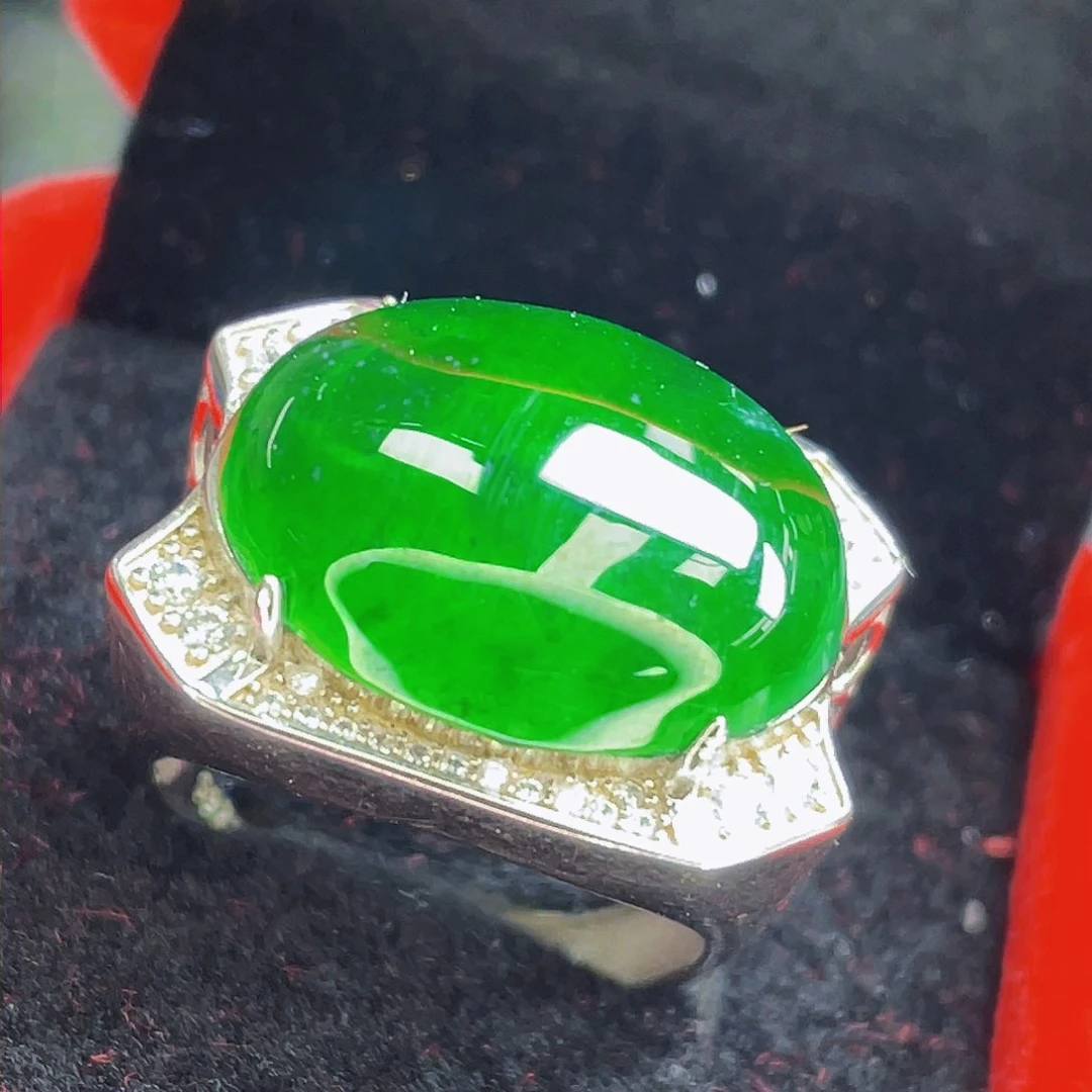 翡翠吊坠(不含链)银S925镶嵌