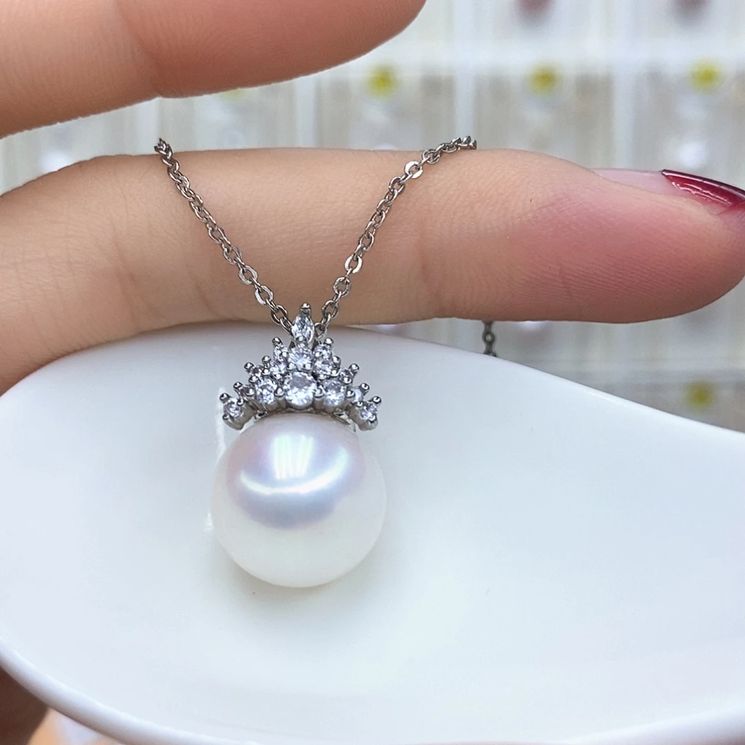 颈饰合金淡水珍珠