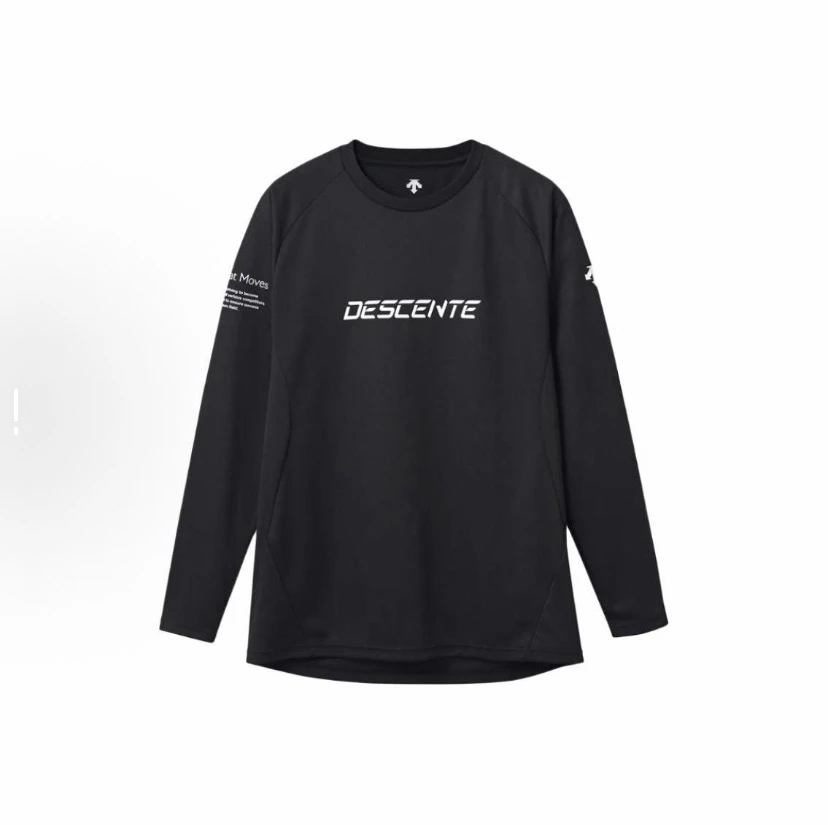 DESCENTE/迪桑特日版男女同款印花圆领插肩长袖T恤