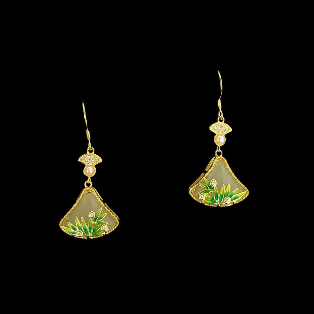 400729和田白玉耳坠孤品.