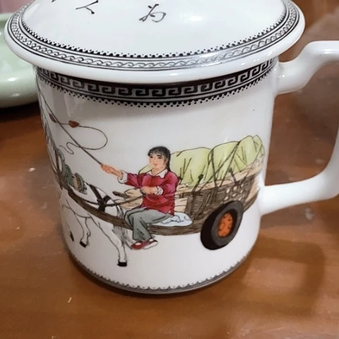 青***瓷景德镇陶瓷 手绘杯子
