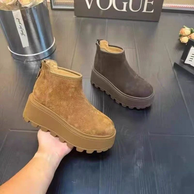 休闲厚底加绒增高新款雪地马丁短靴加厚冬季棉鞋保暖防滑102