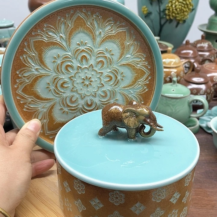 微瑕特价茶叶罐+壶承