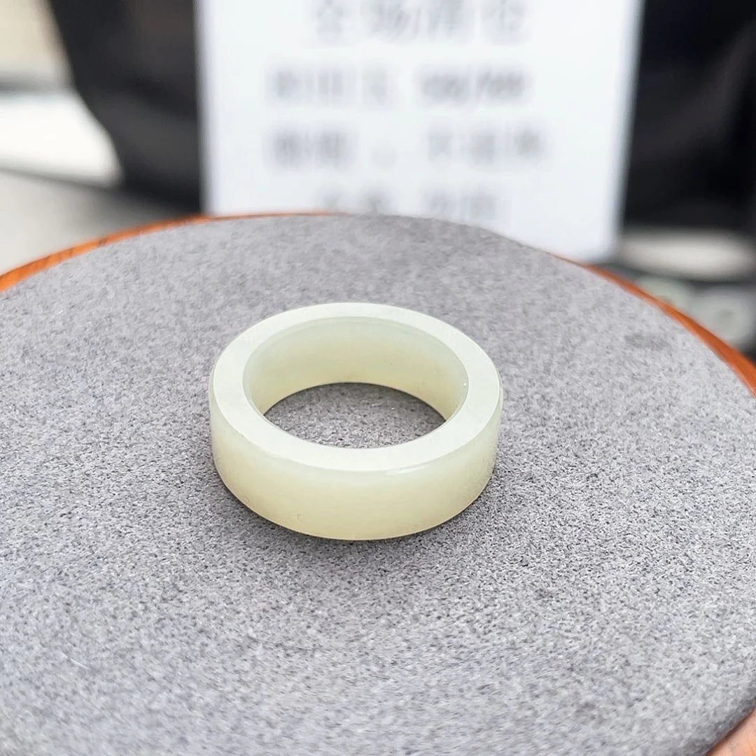 和田玉戒指未镶嵌c28晴水直切16.6不退换