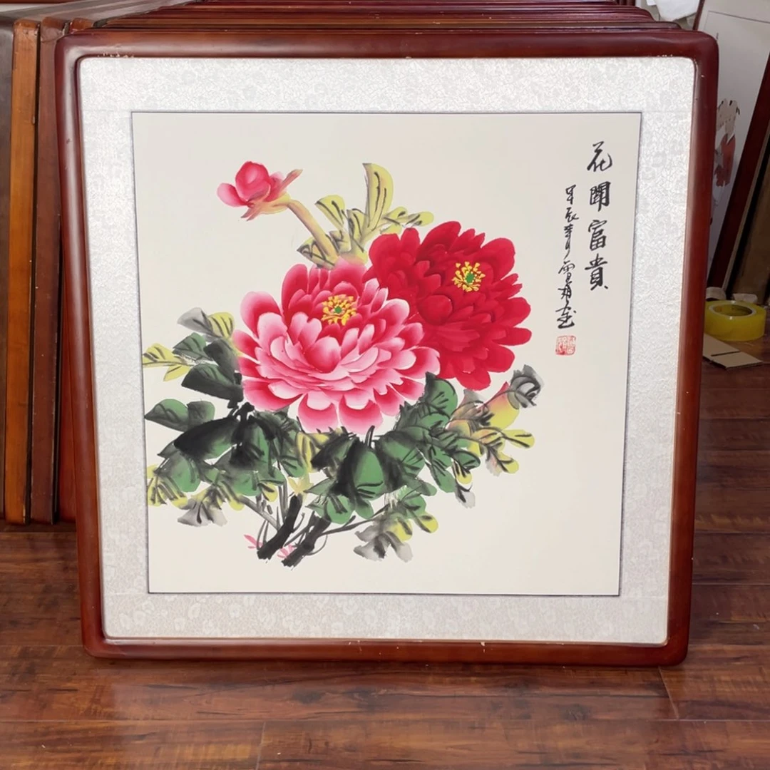国画带框尺寸63*63厘米