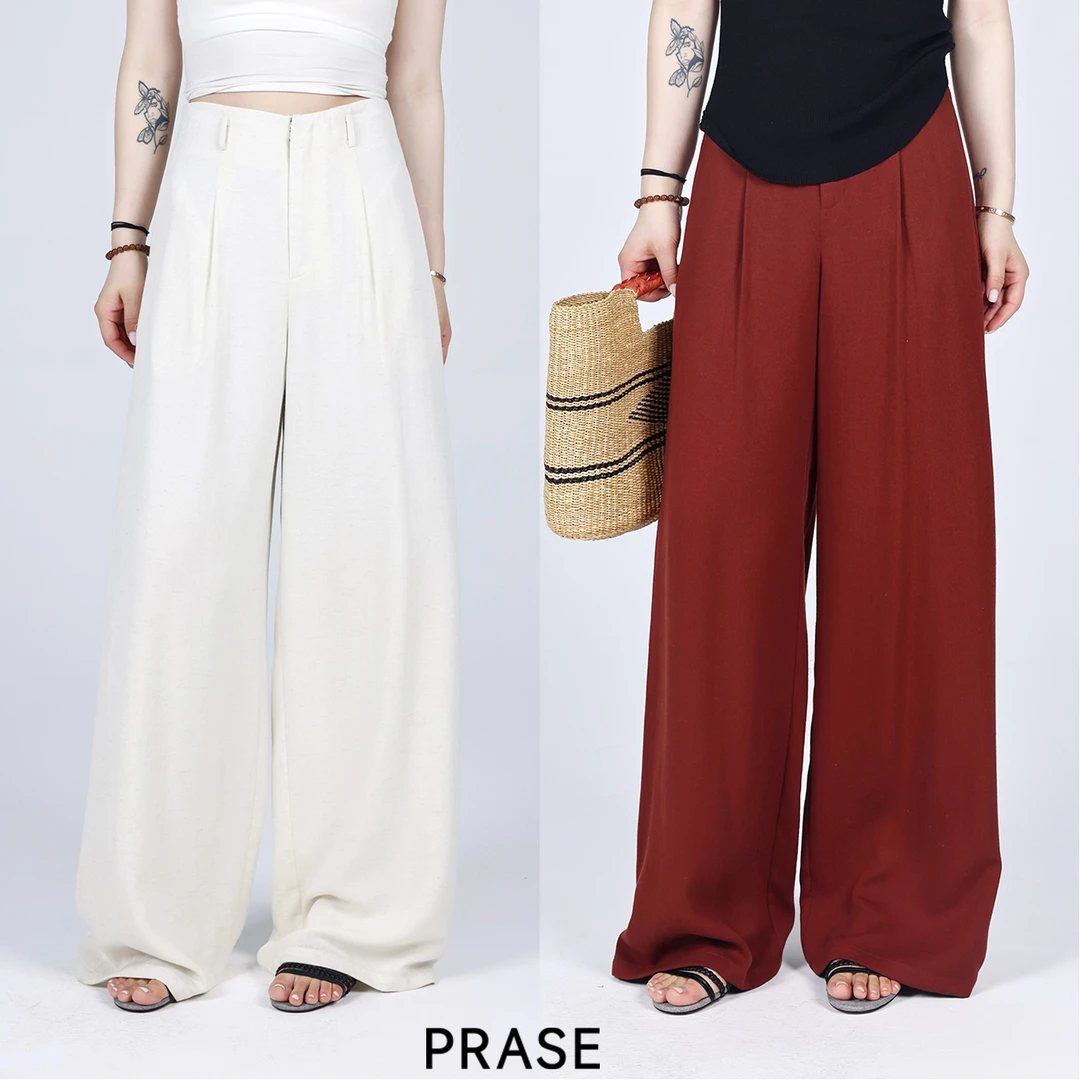 PRASE·噜【扶苏-休闲裤】微胖轻奢设计款夏女松弛感休闲裤PR504E11