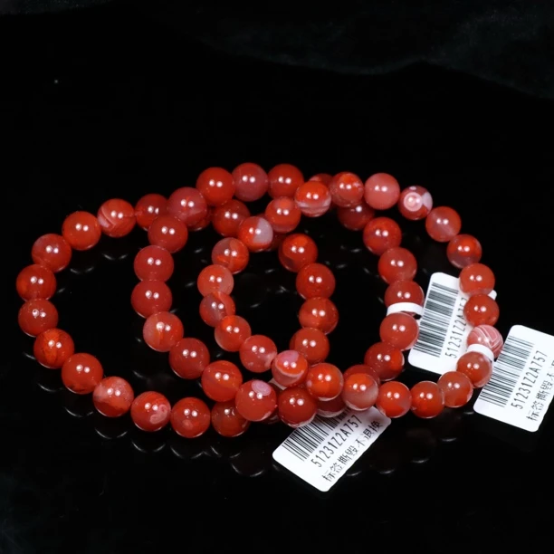 3原矿无优化天然南红冷水河单圈8mm左右随机发一件不保无裂