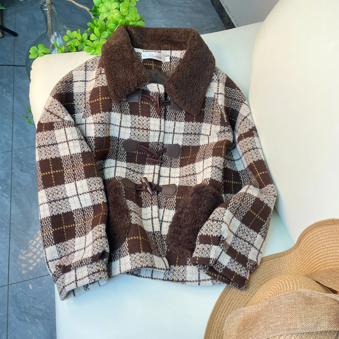 毛呢外套女冬季新款时尚百搭短款呢子外套