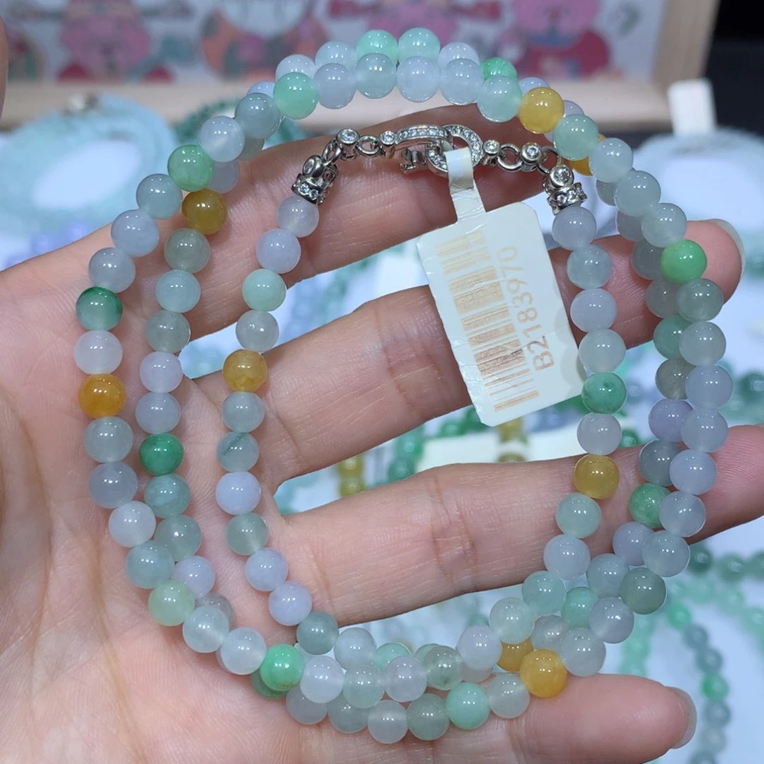 翡翠未镶嵌手链天然