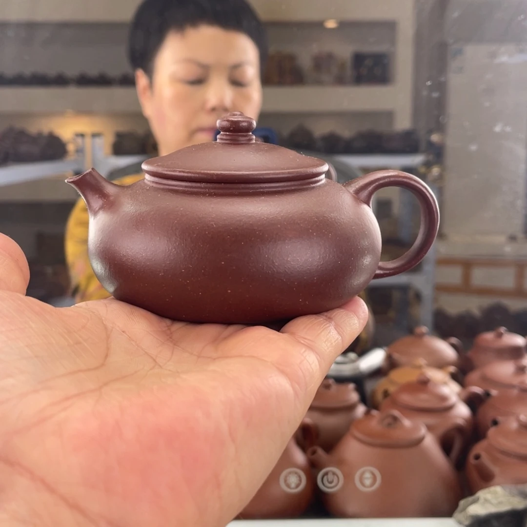 茶壶紫砂五号井底槽清寒江150cc半手工