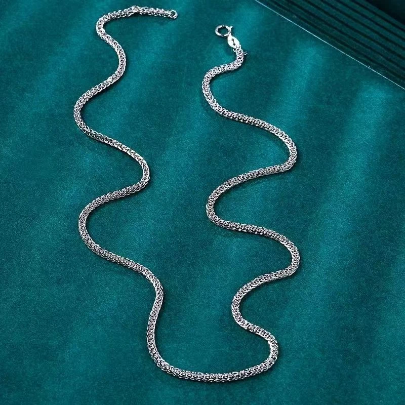 链子足银 足银肖邦链男女通用时尚百搭项链个性项链足银项链