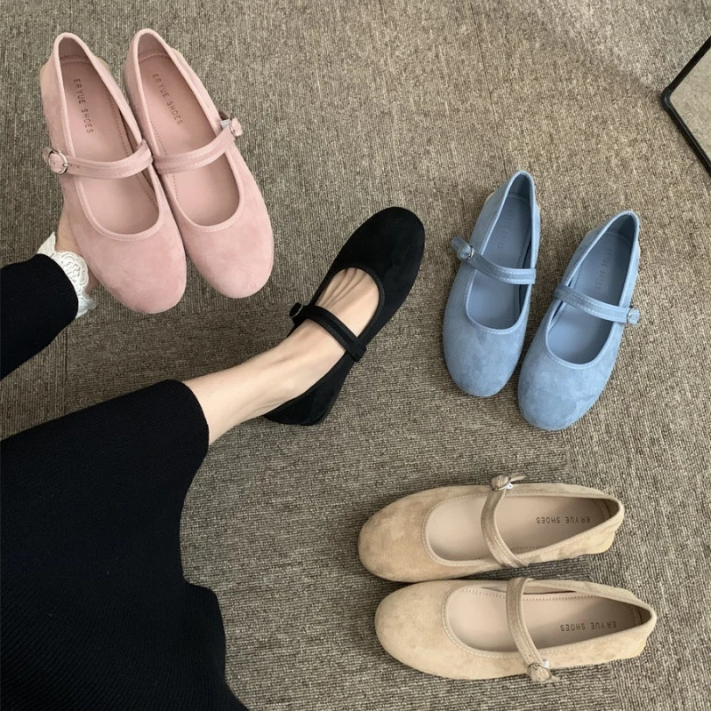 小香风平底单鞋女2025年春季浅口玛丽珍鞋女晚晚鞋