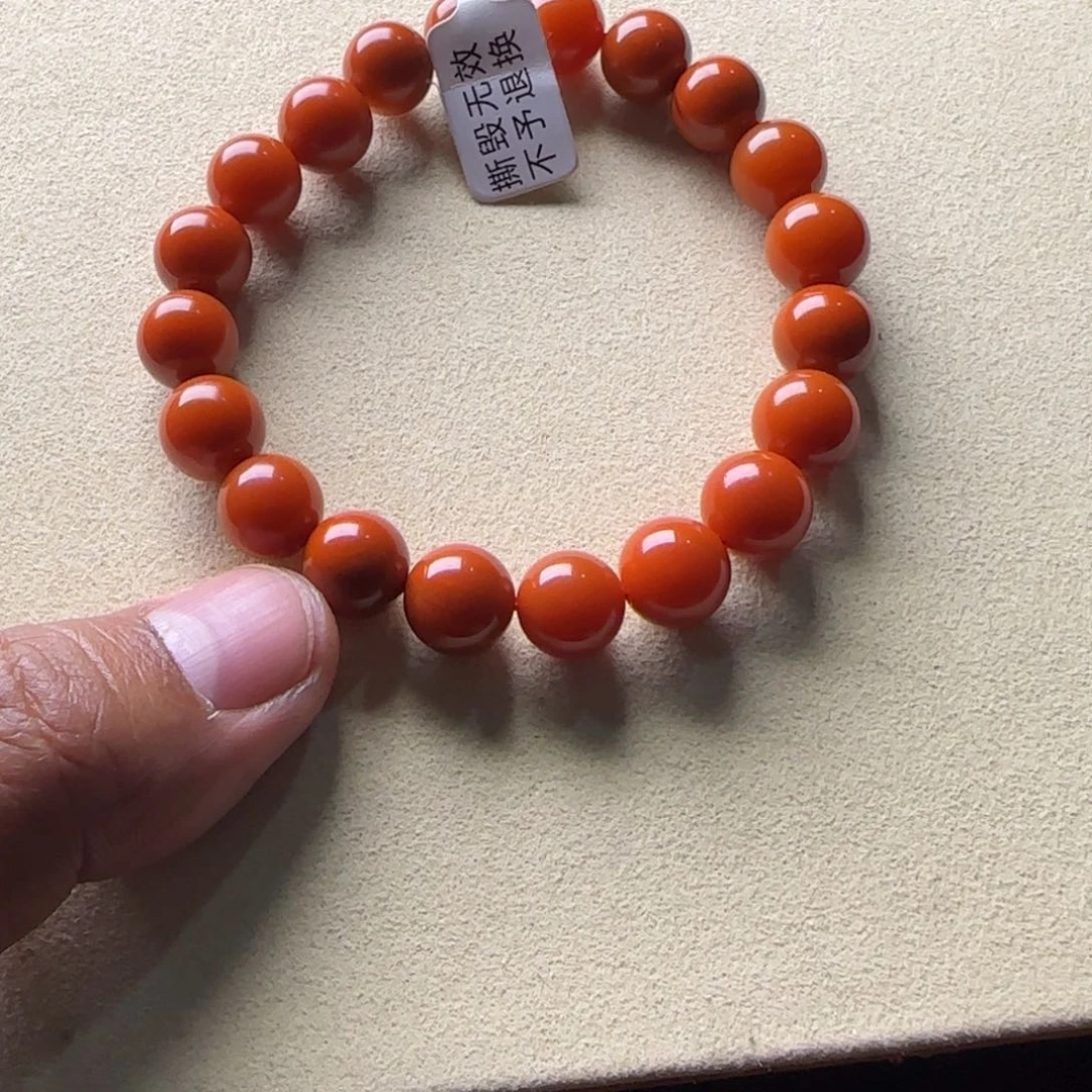南红玛瑙手链未镶嵌小**冲10mm大水沟