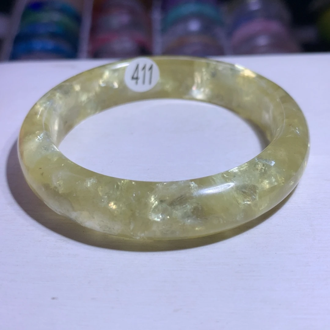 手镯银S925镶嵌水晶金祖母53.7圈411