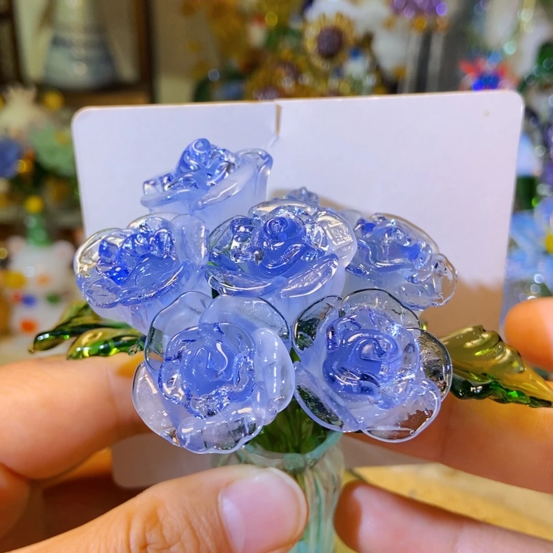 手工艺品琉璃碎冰蓝