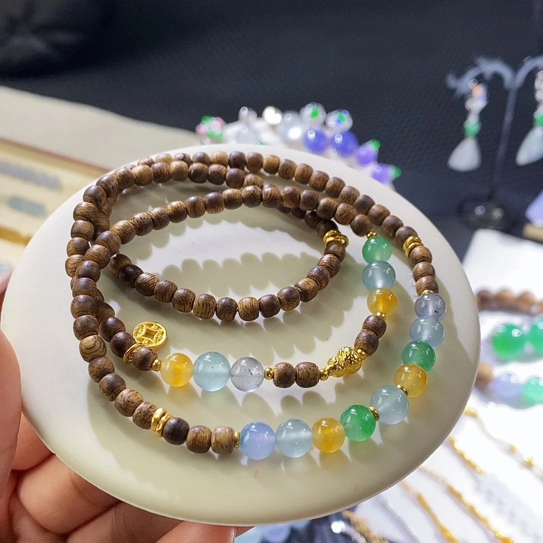 翡翠手链未镶嵌手串多圈