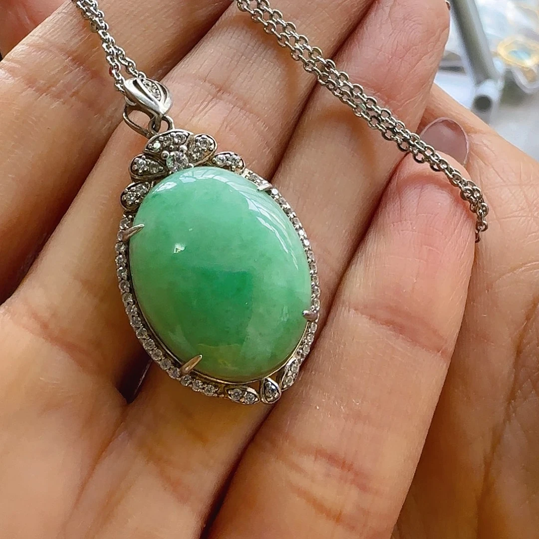 翡翠颈饰银S925镶嵌翡翠199