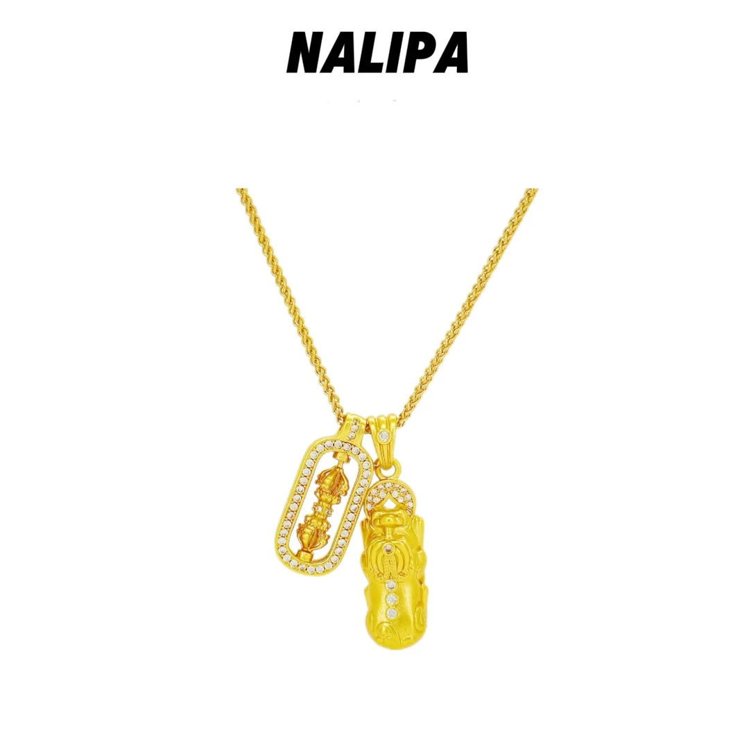 坠链均925银 S925银新中式国风貔貅金刚杵项链坠链韦雪同款项链