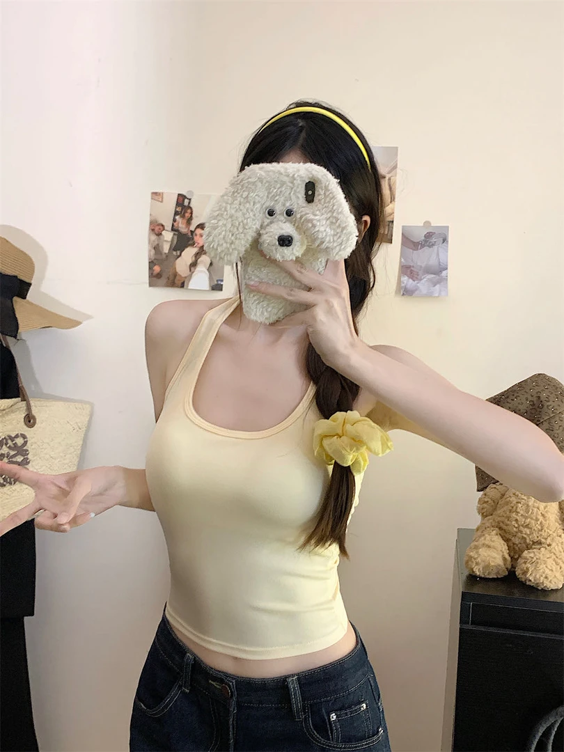 1号YY2025新款无袖上衣女款外穿辣妹美背心吊带内搭百搭性感修身