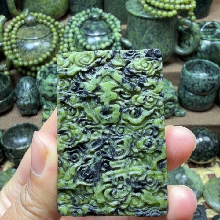 蛇纹石玉未镶嵌药王石能量养生产品