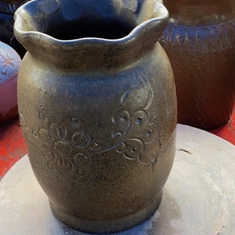 紫砂花盆口12高度18手工福利