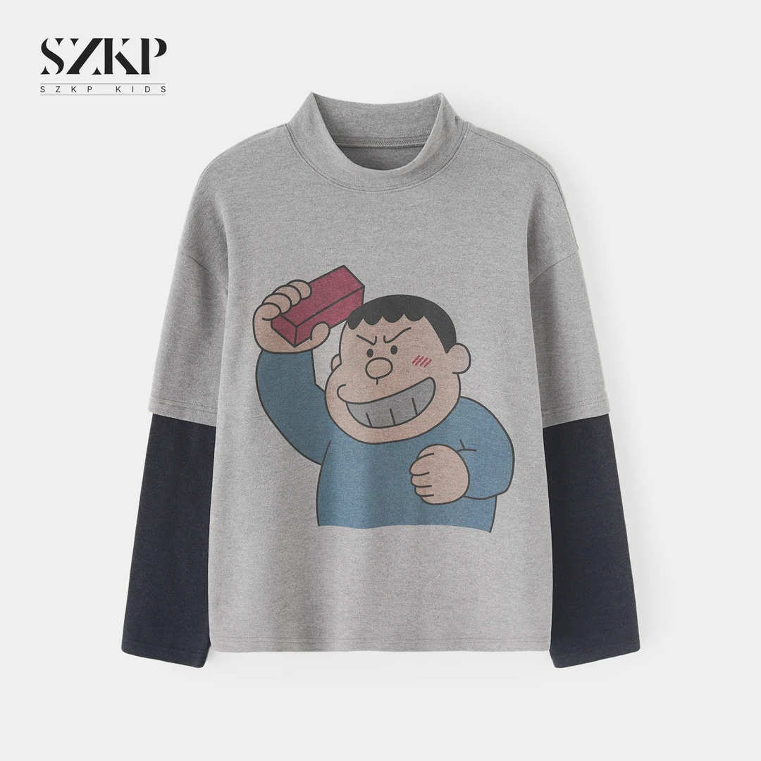 SZKP冬季新款女童装洋气长袖T恤中大童休闲儿童打底衫YNYD556834