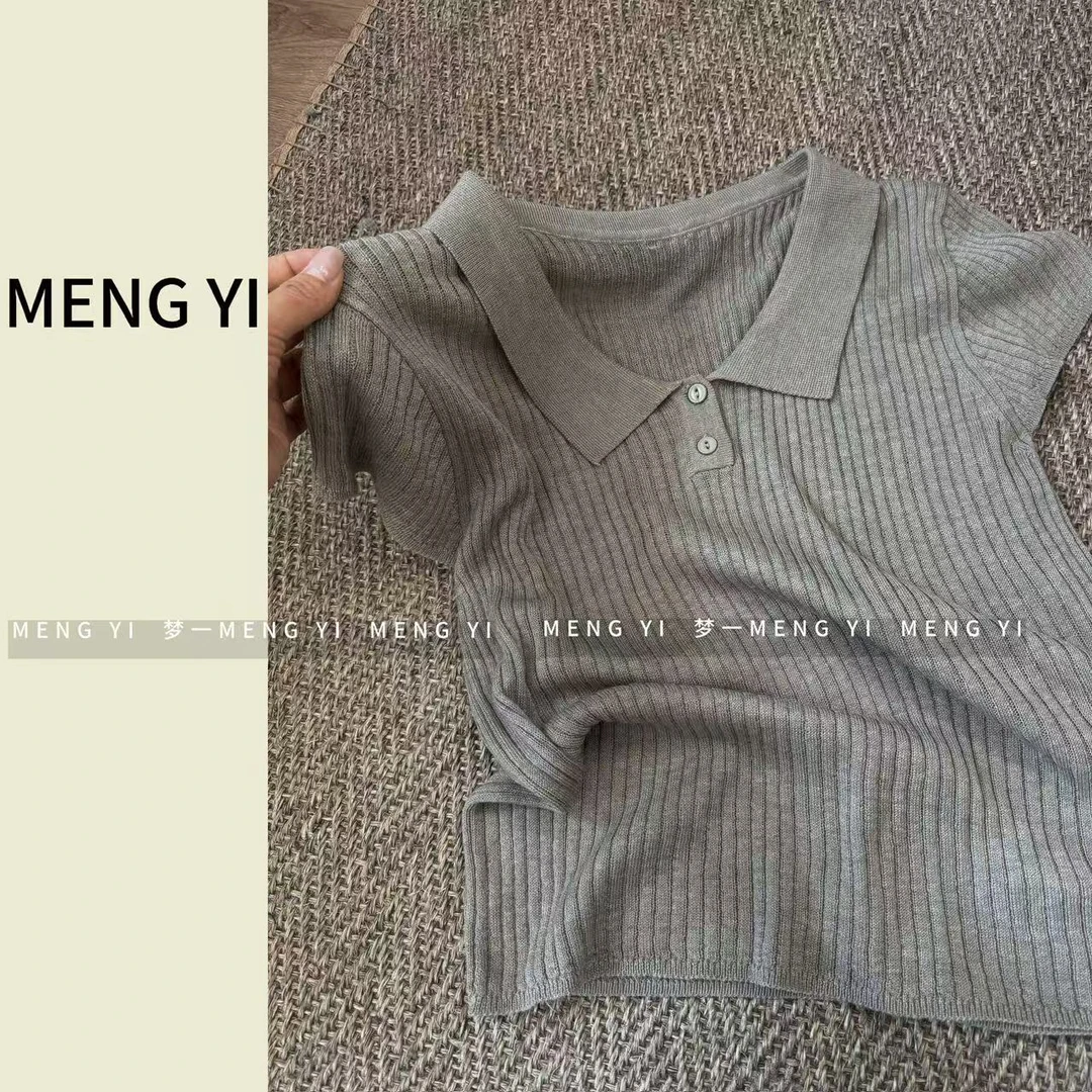 夏季翻领软糯针织衫my-5138-1