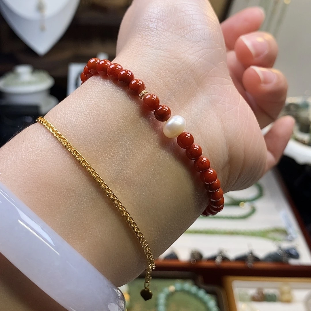 南红玛瑙未镶嵌手链