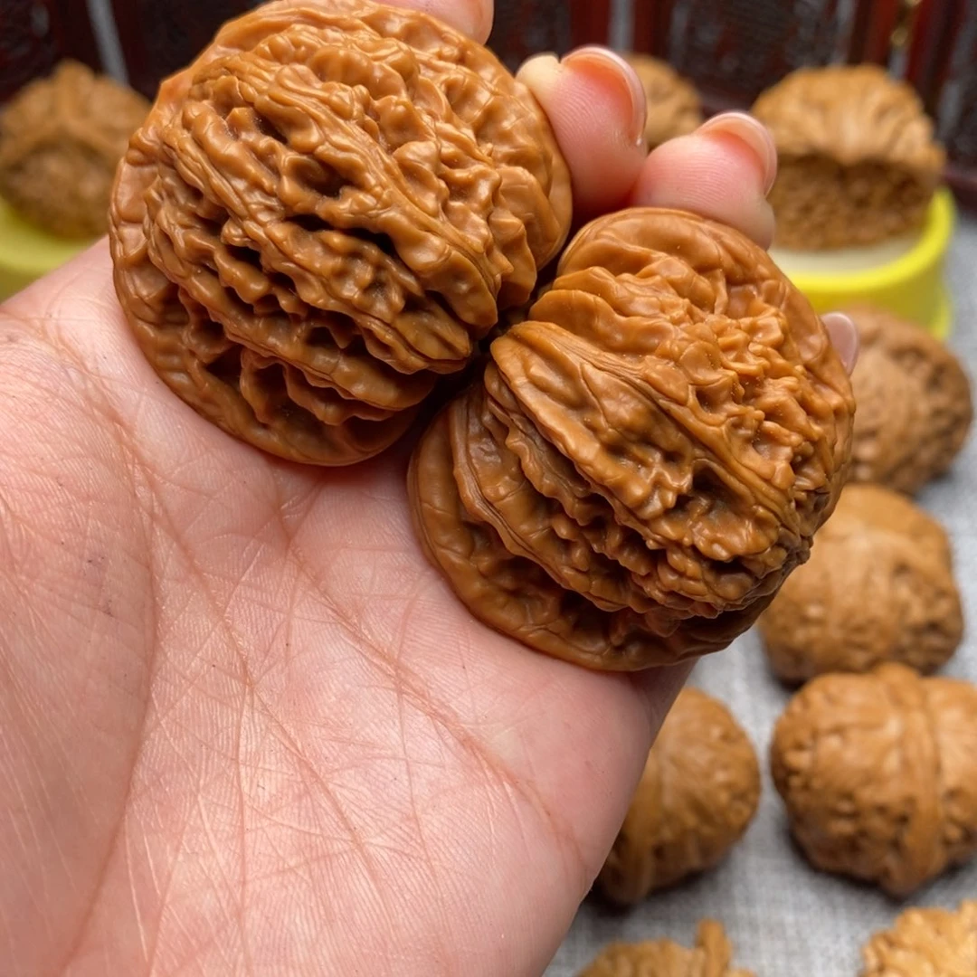 文玩核桃把件秋*四座楼44,8全