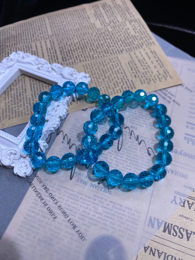 蓝色10mm手串发一条B112