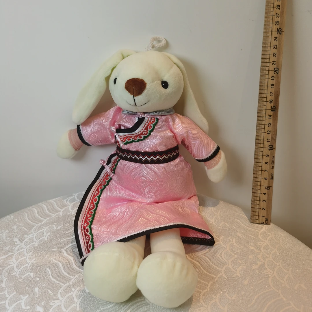 小兔子玩偶蒙古袍，小孩儿生日礼物，摆件，蒙古元素